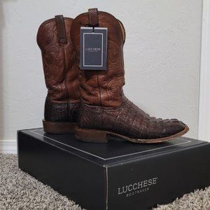 Lucchese HAAN Caiman Crocodile Boots